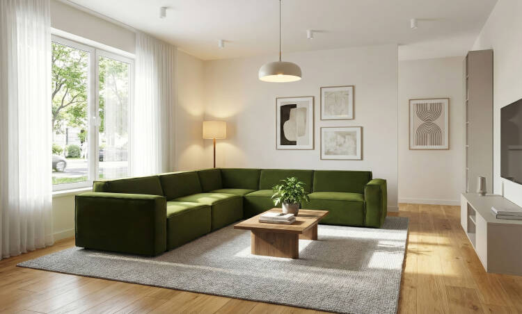 Asana 4 Tekli Köşe - Kadife (1)