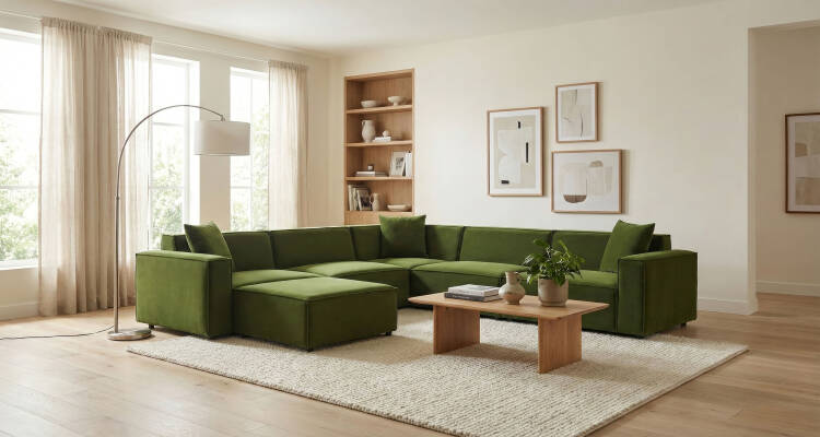 Asana 4 Tekli Köşe ve Puf - Kadife (1)