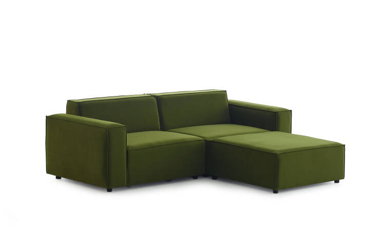 Asana Üçlü ve Puf - Kadife