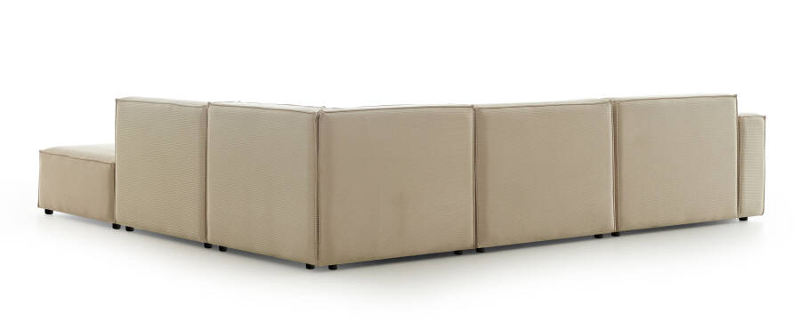 Asana 3 Tekli Köşe ve Puf - Fitilli Kadife - 6