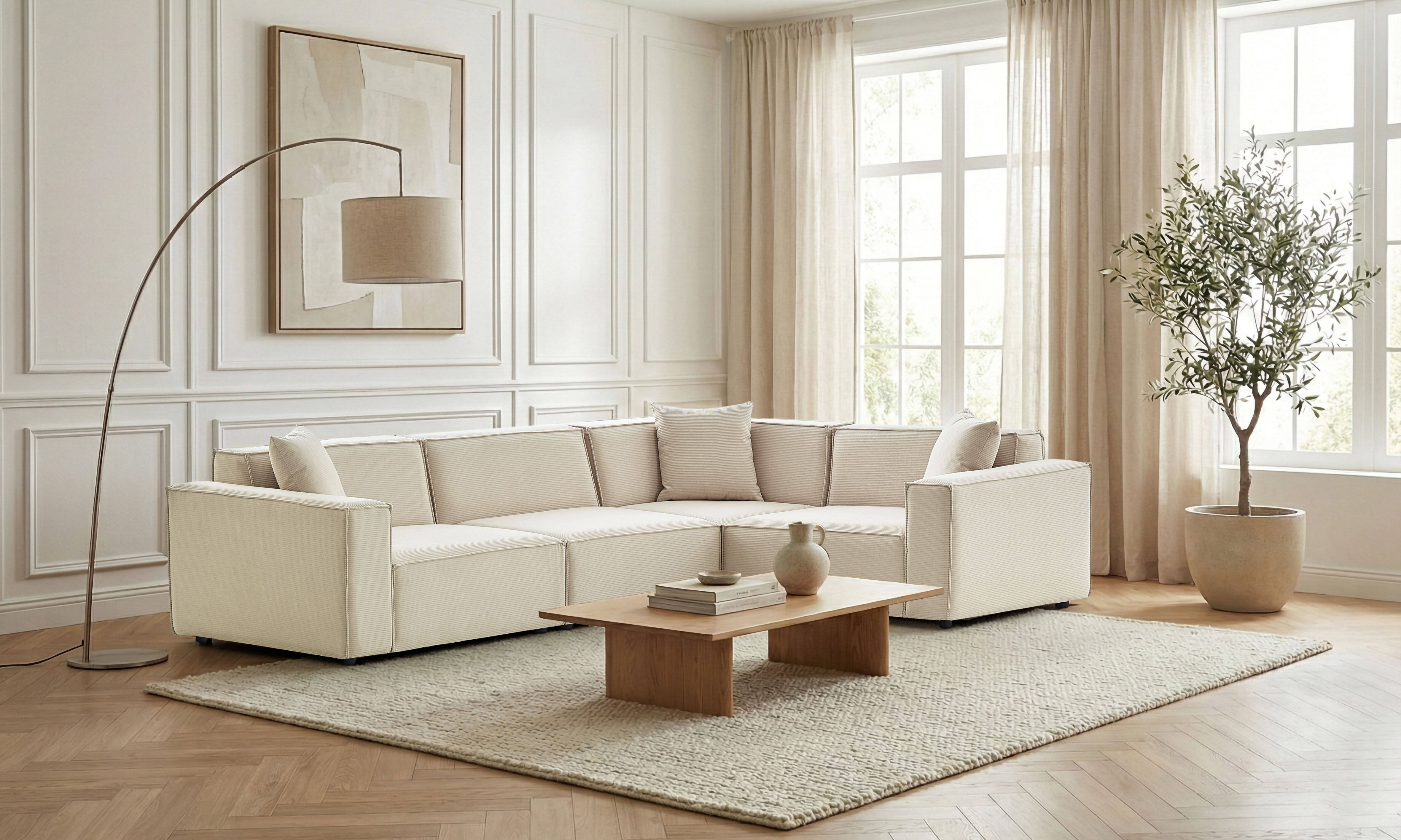 Asana 3 Tekli Köşe - Fitilli Kadife - 2