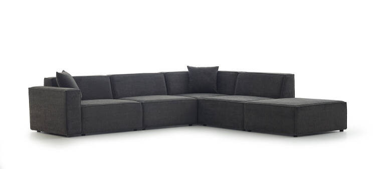 Asana 3 Tekli Köşe ve Puf - Bukle