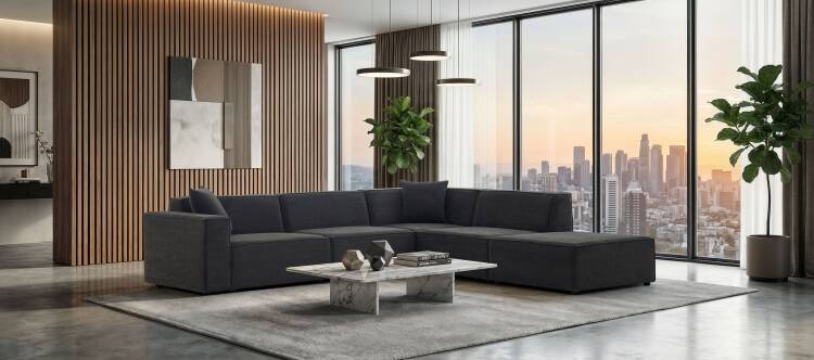 Asana 3 Tekli Köşe ve Puf - Bukle (1)