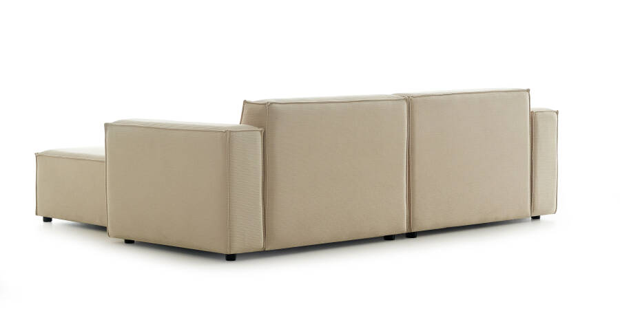 Asana Üçlü ve Puf - Fitilli Kadife - 3