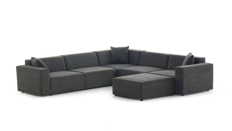 Asana 4 Tekli Köşe ve Puf - Bukle