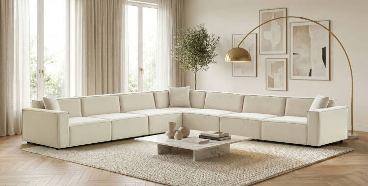 Asana 6 Tekli Köşe - Fitilli Kadife (1)