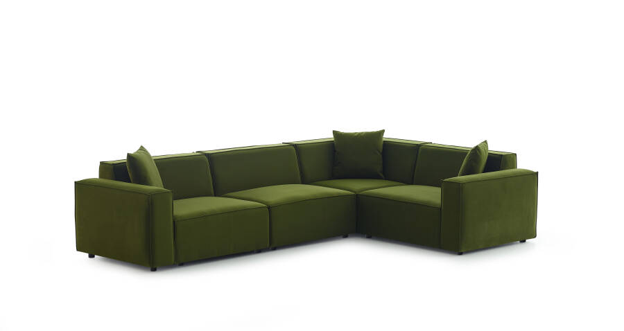 Asana 3 Tekli Köşe - Kadife - 1