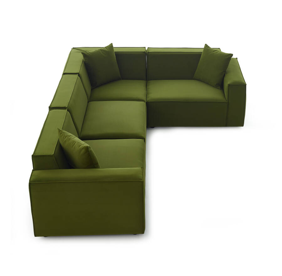 Asana 3 Tekli Köşe - Kadife - 5