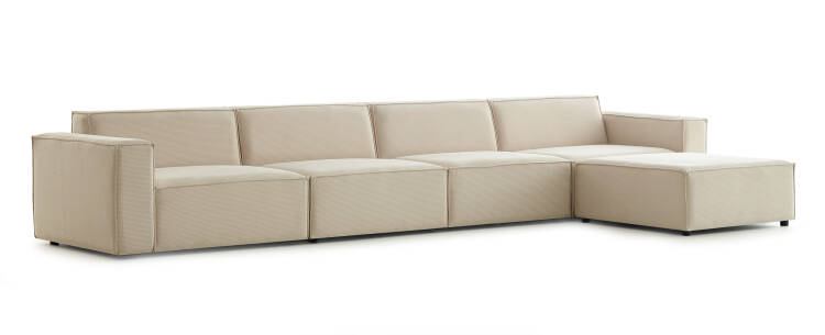 Asana 4 Tekli ve Puf - Fitilli Kadife - 7