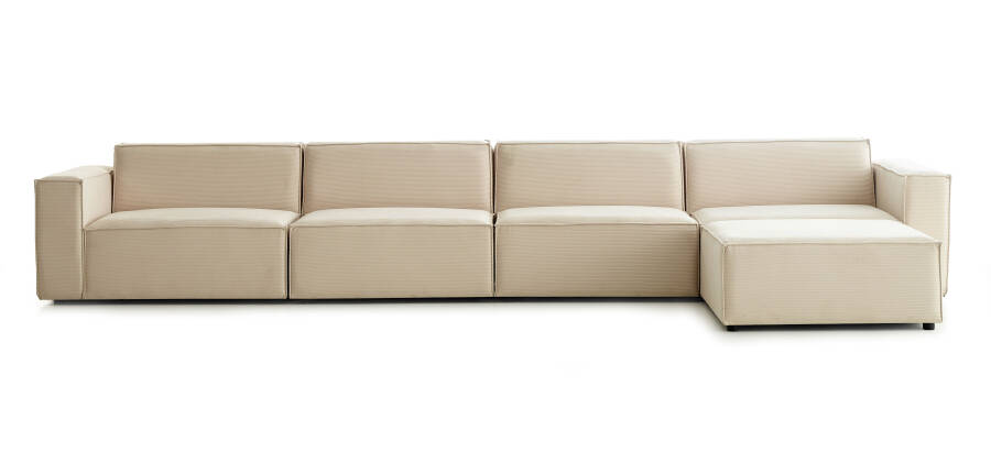 Asana 4 Tekli ve Puf - Fitilli Kadife - 8