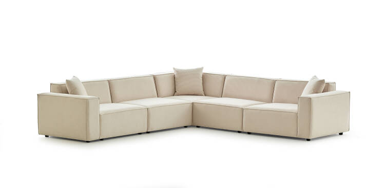 Asana 4 Tekli Köşe - Fitilli Kadife