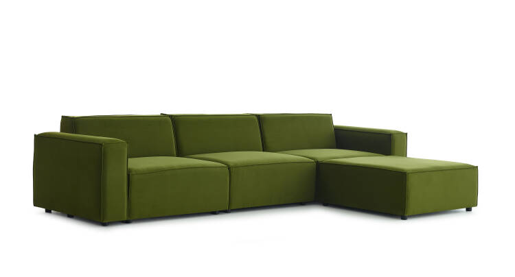 Asana 3 Tekli ve Puf - Kadife